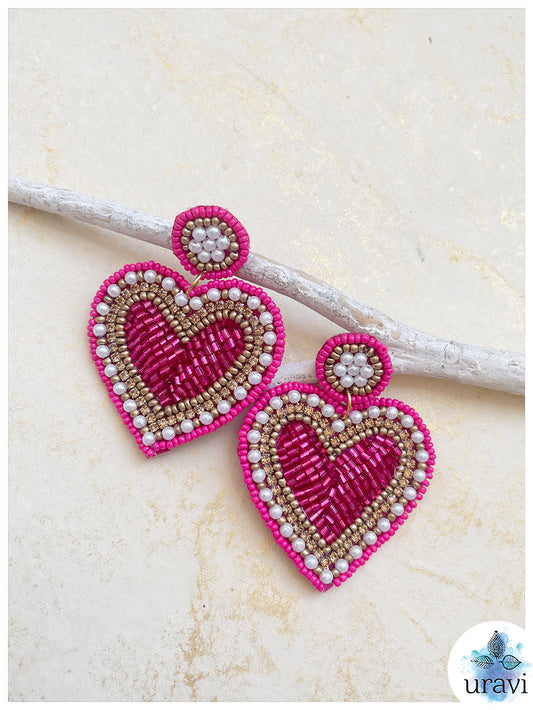 Valentine Beaded Handmade Earrings