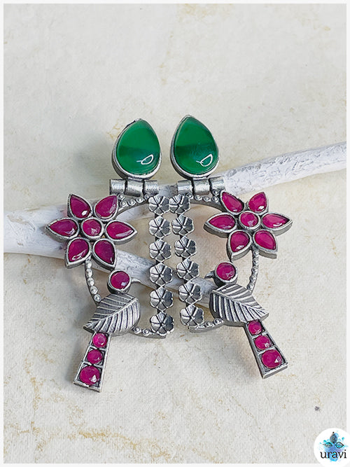 Phool Chidaiya - Sliver Look Alike Dangler Earring