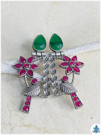 Phool Chidaiya - Sliver Look Alike Dangler Earring