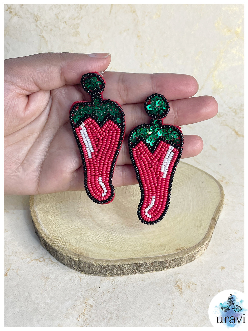 OyeMirchi Beaded Handmade Earrings