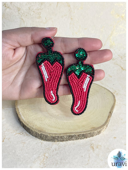 OyeMirchi Beaded Handmade Earrings