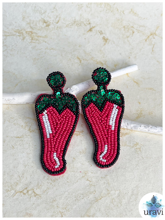 OyeMirchi Beaded Handmade Earrings