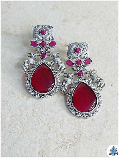 Godhooli - Sliver Look Alike Dangler Earring