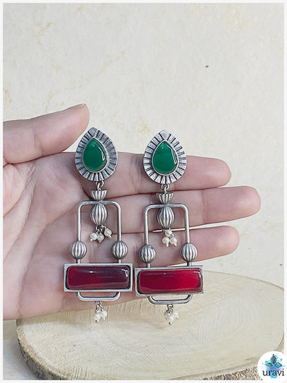 Yashasvi- Sliver Look Alike Dangler Earring