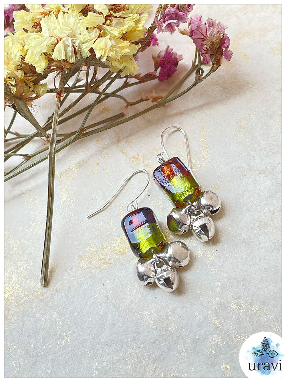 WhimsyWink   -  Handcrafted Glass Beaded Earrings