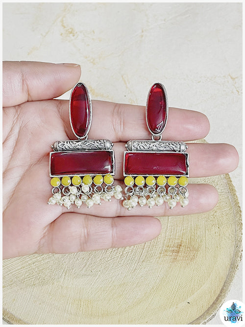 Aaradhya - Sliver Look Alike Dangler Earring