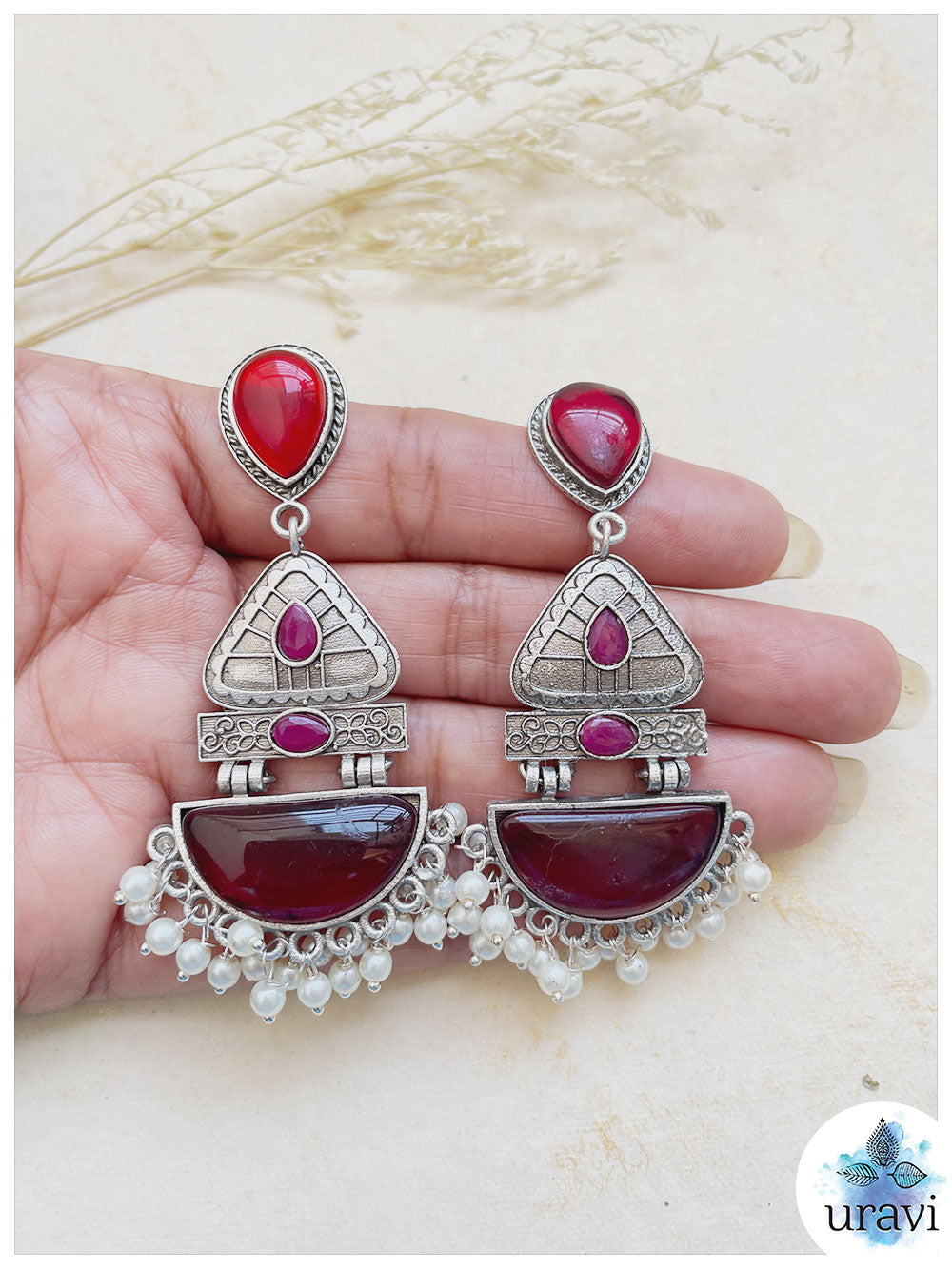 Rimjhim Silver Look-Alike Dangler Earrings