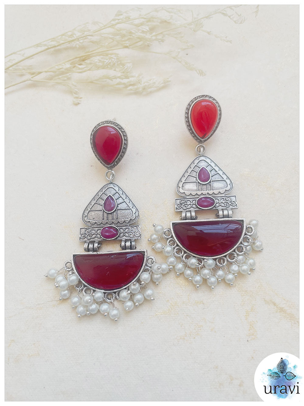 Rimjhim Silver Look-Alike Dangler Earrings