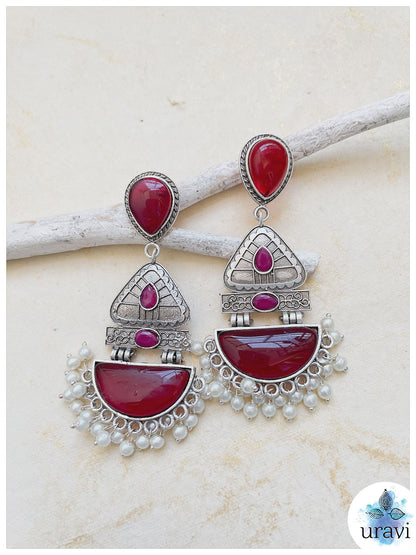 Rimjhim Silver Look-Alike Dangler Earrings