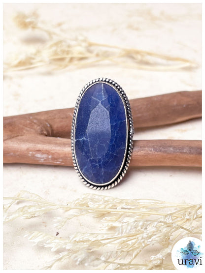 Trisha - Stone-Studded Silver Replica Finger Ring