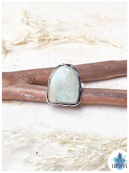 Priyanwadha - Stone-Studded Silver Replica Finger Ring