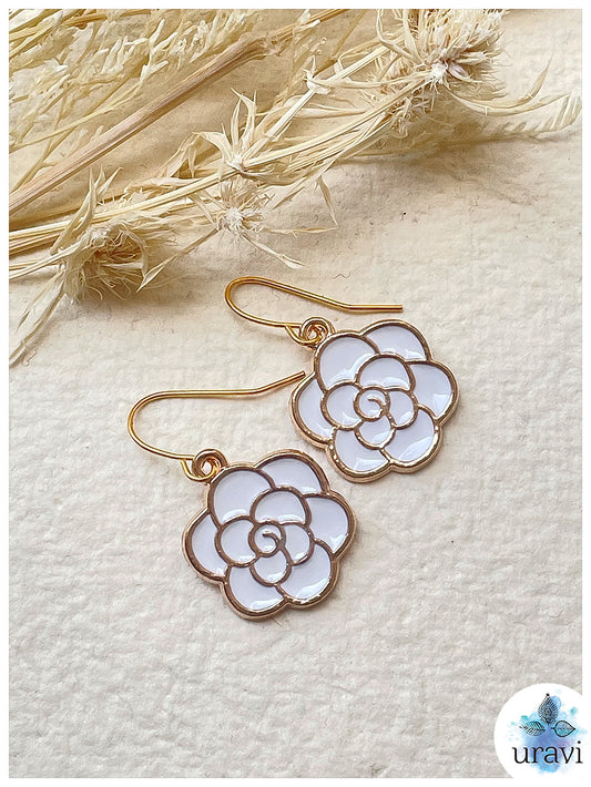 Rozy - Floral Small Dangler Earrings