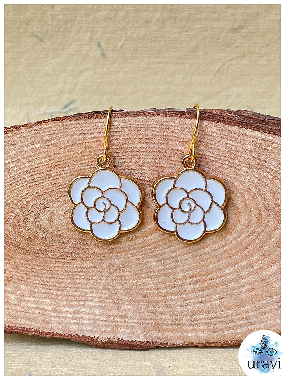 Rozy - Floral Small Dangler Earrings