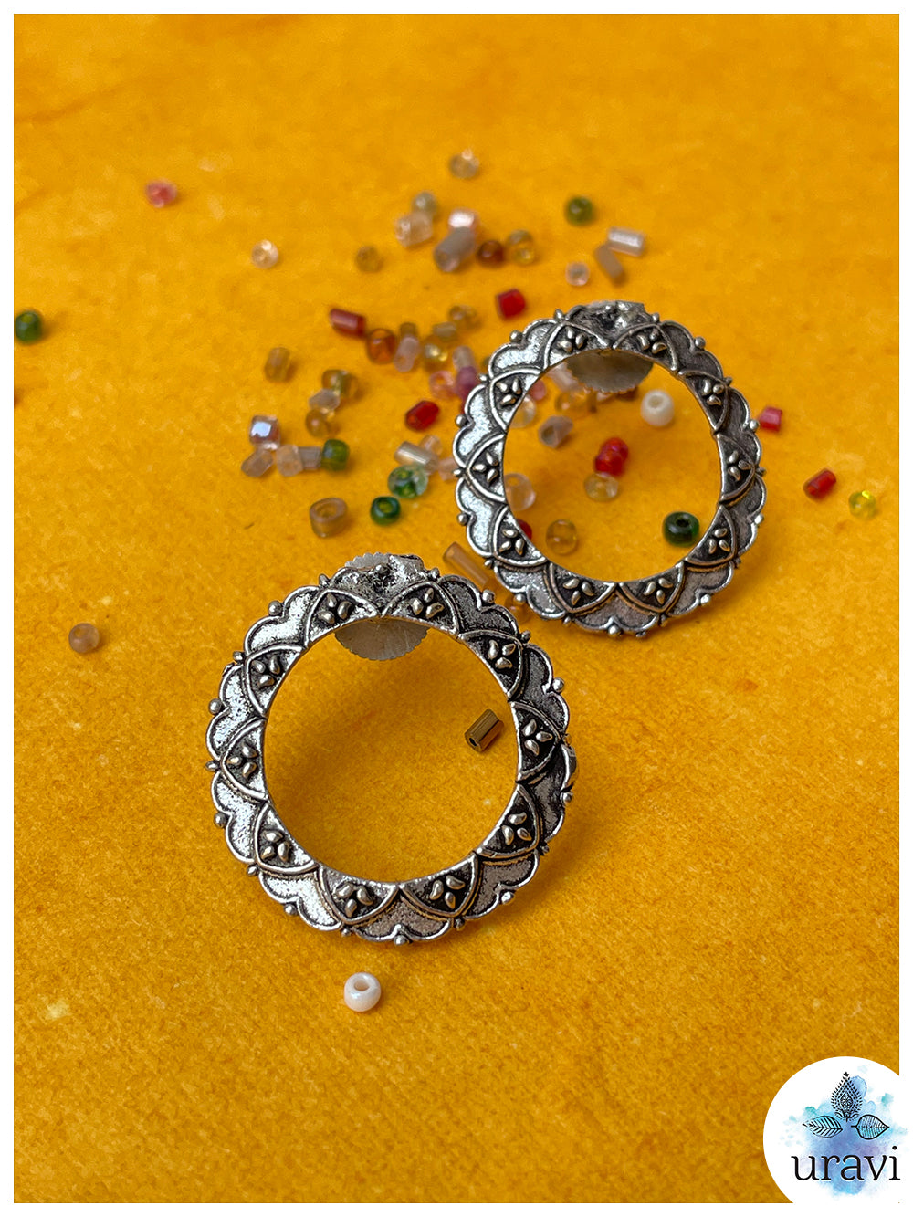 Merry Garland - Silver Replica Stud Earrings