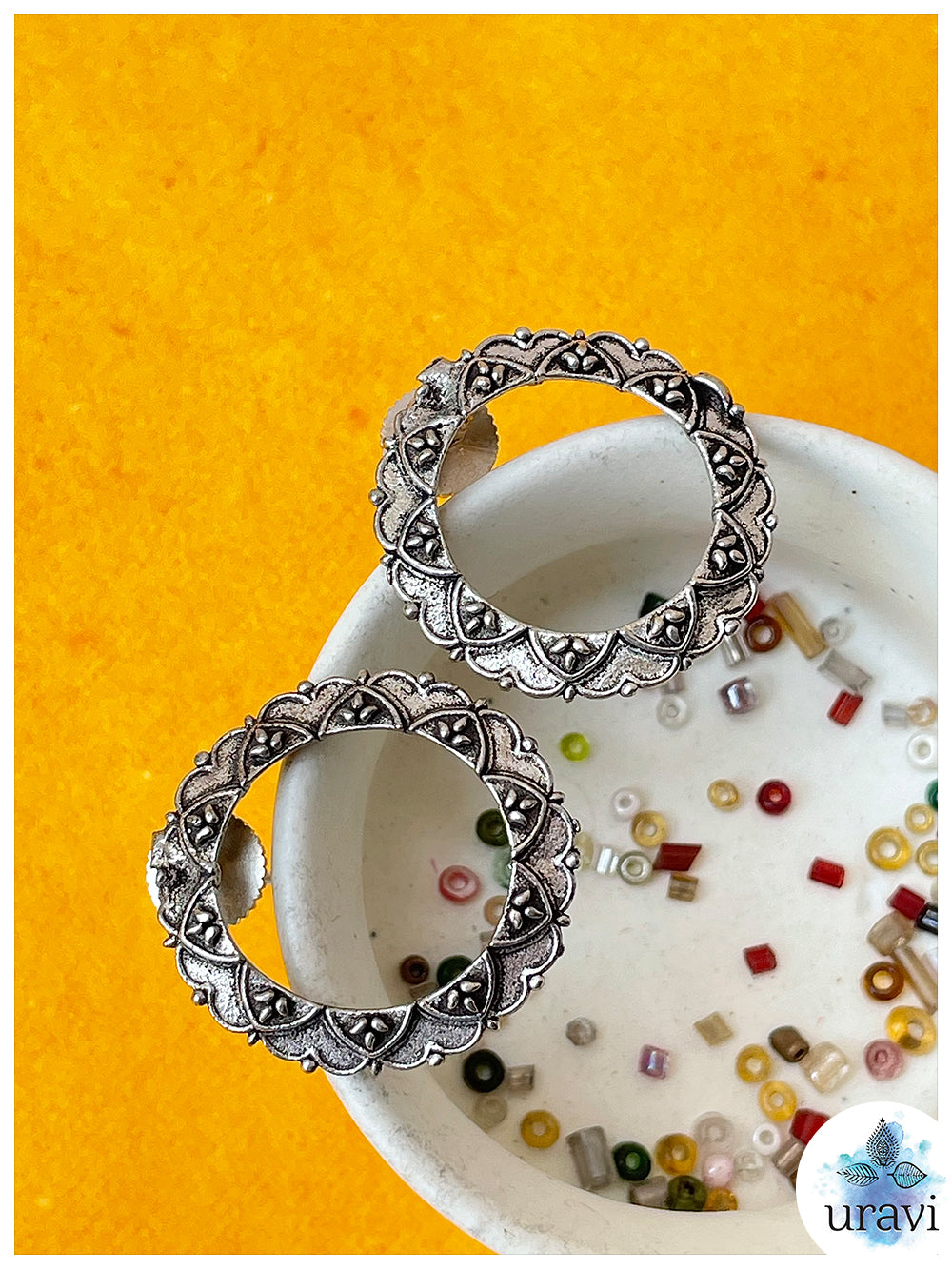 Merry Garland - Silver Replica Stud Earrings