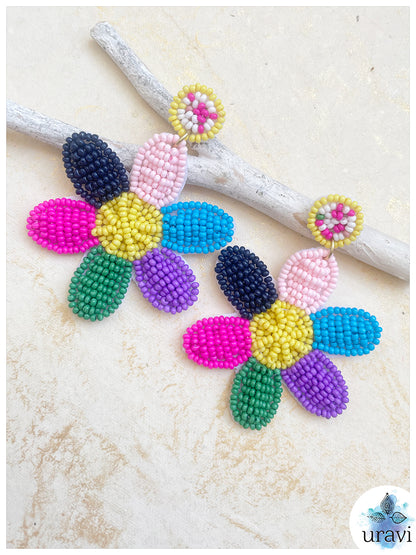 Satranga Beaded Handmade Earrings