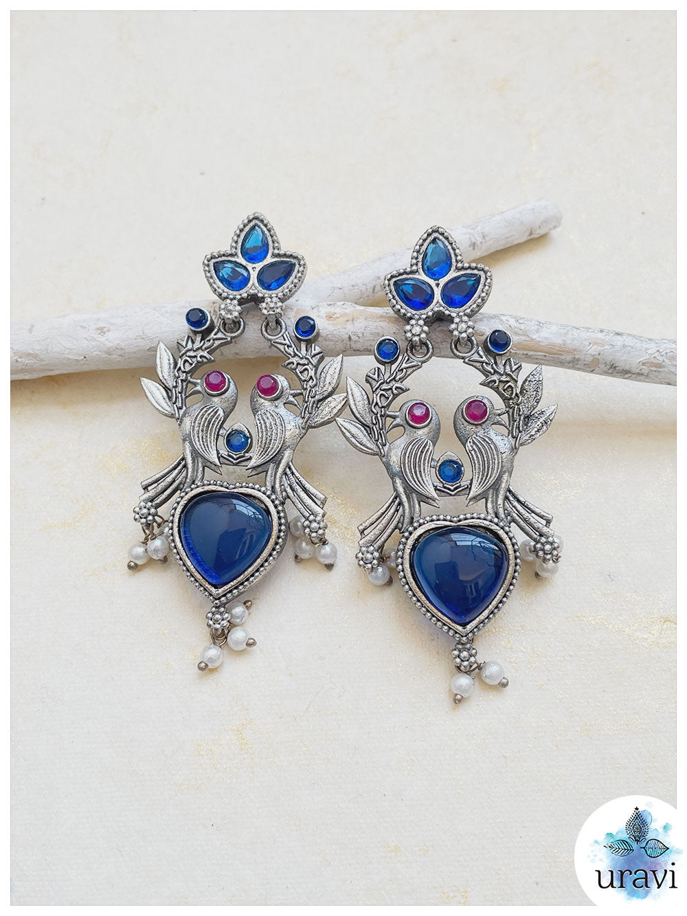 Saumya Silver Look-Alike Stud Earrings