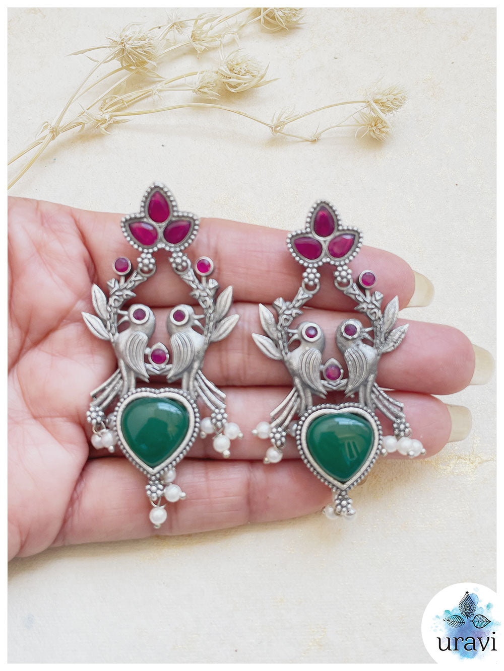 Saumya Silver Look-Alike Stud Earrings