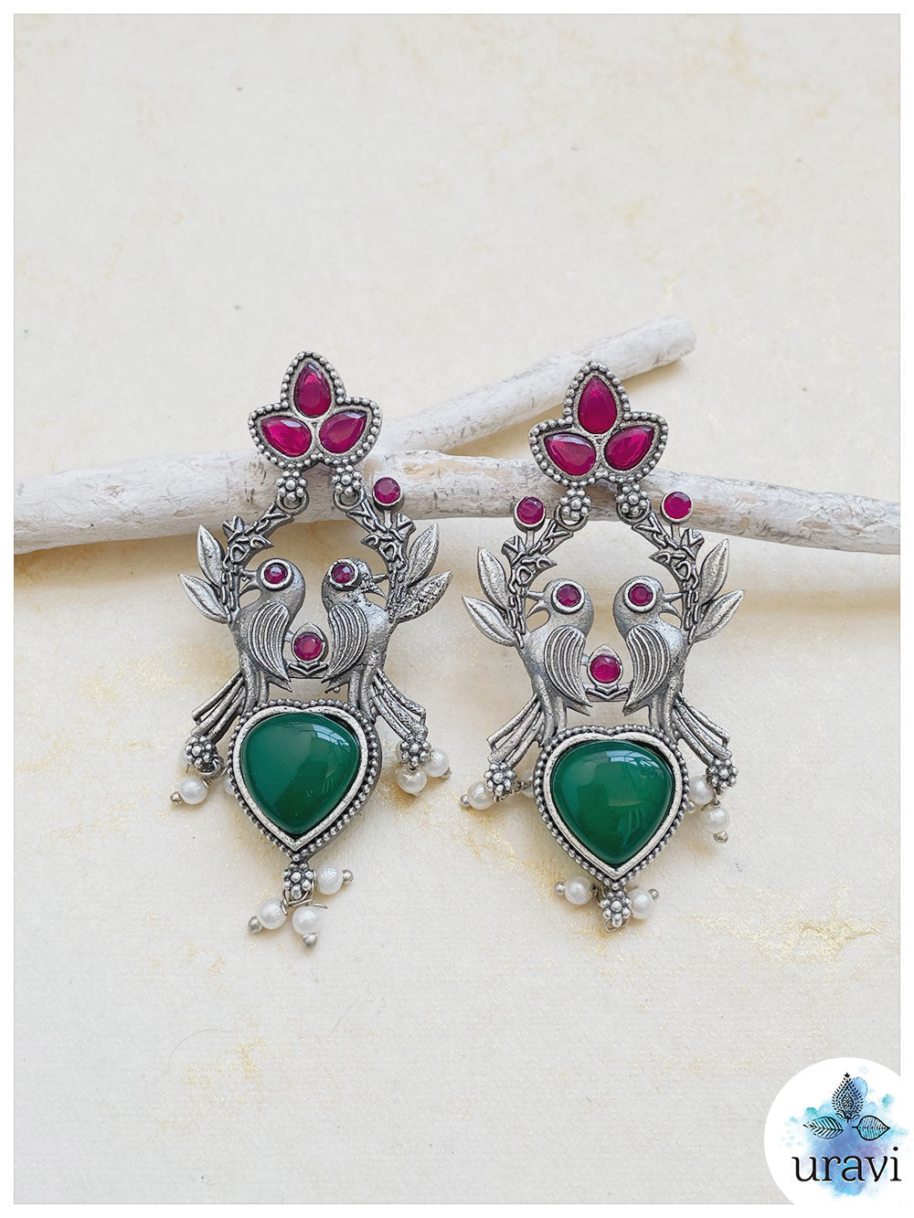 Saumya Silver Look-Alike Stud Earrings