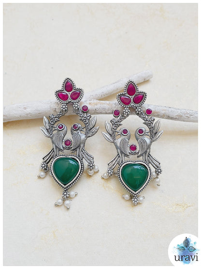 Saumya Silver Look-Alike Stud Earrings