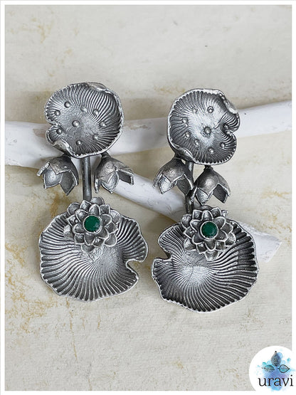Sea Shell Silver Look-Alike Stud Earrings