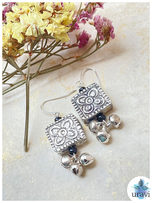 StarryBlossom  -  Handcrafted Glass Beaded Earrings