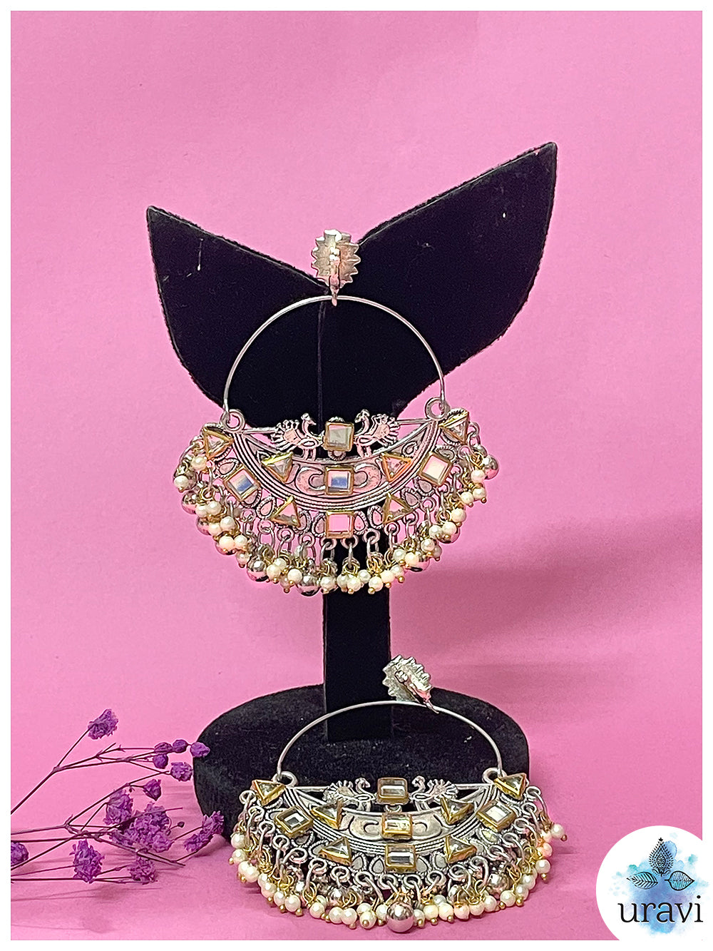 Chandralekha Chandbali Earrings