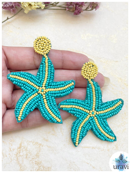 Star Fish Beaded Handmade Earrings
