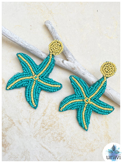 Star Fish Beaded Handmade Earrings