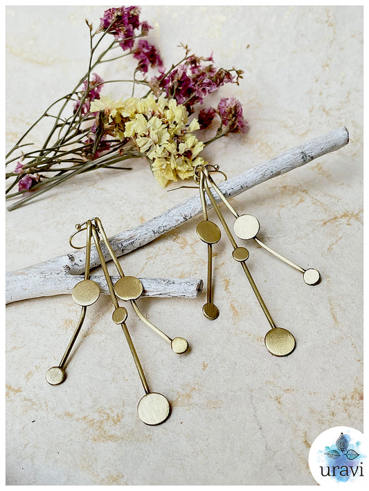 Golden Bouquet - Matt Gold Stud Earrings