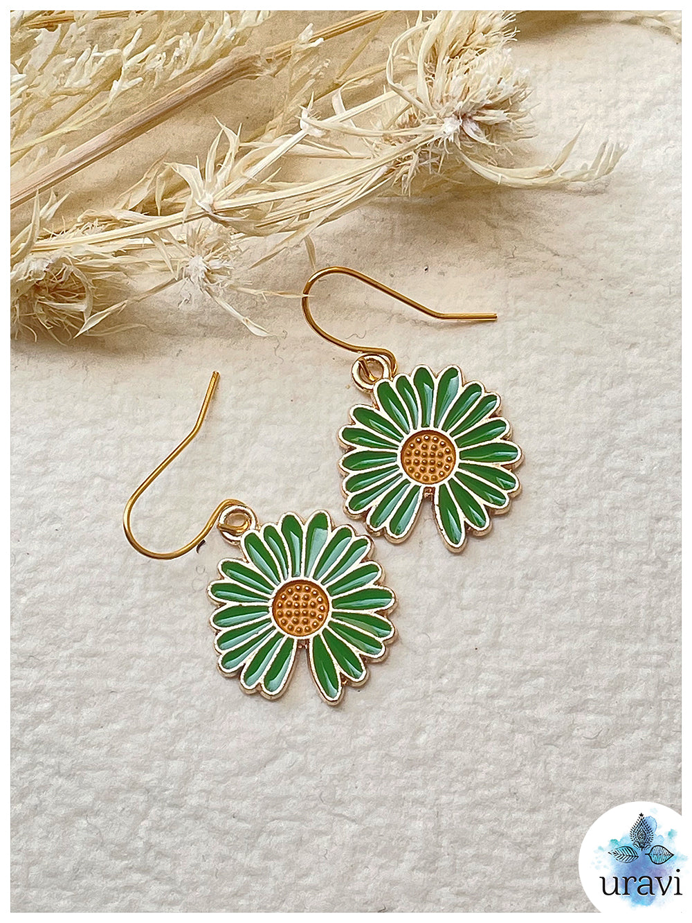 Sun Burst -  Floral Small Dangler Earrings