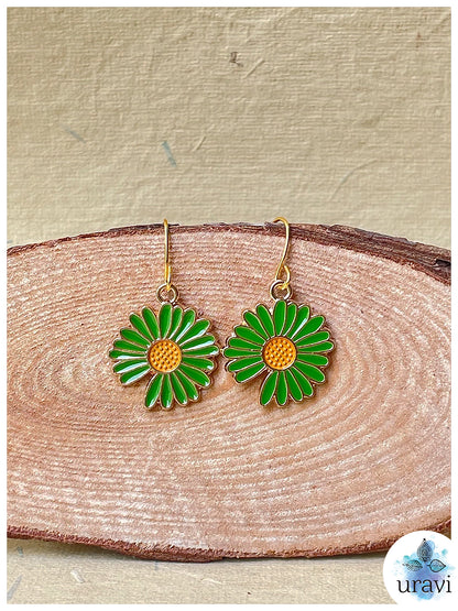 Sun Burst -  Floral Small Dangler Earrings