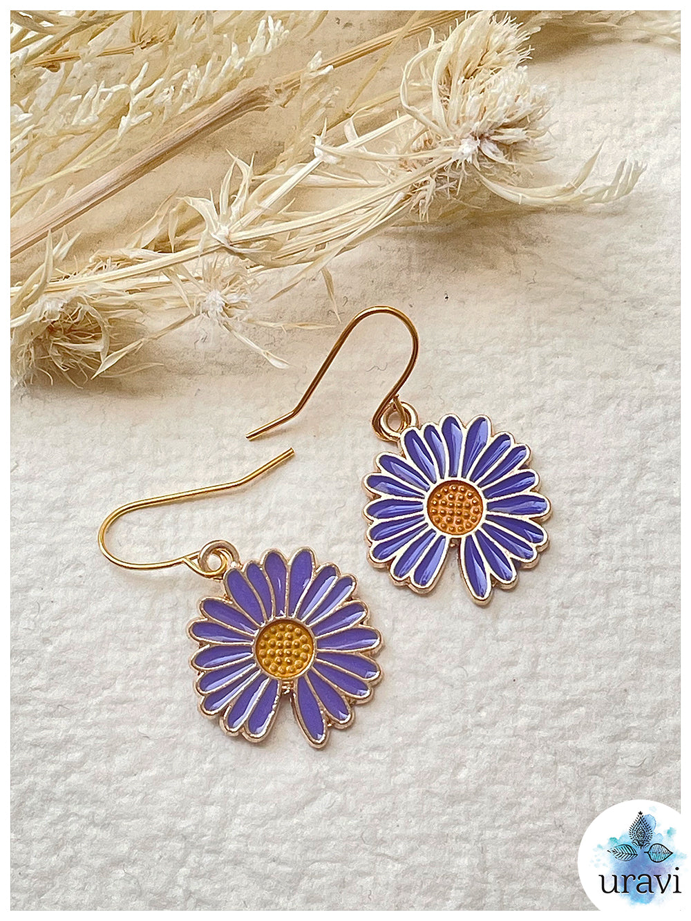 Sun Burst -  Floral Small Dangler Earrings
