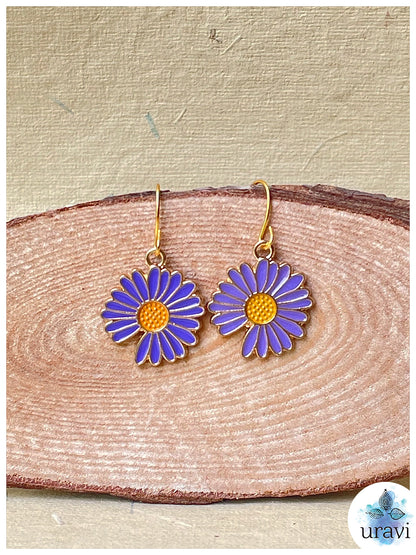 Sun Burst -  Floral Small Dangler Earrings