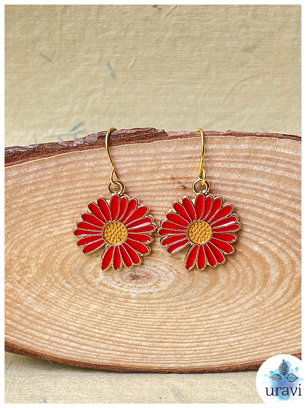 Sun Burst -  Floral Small Dangler Earrings