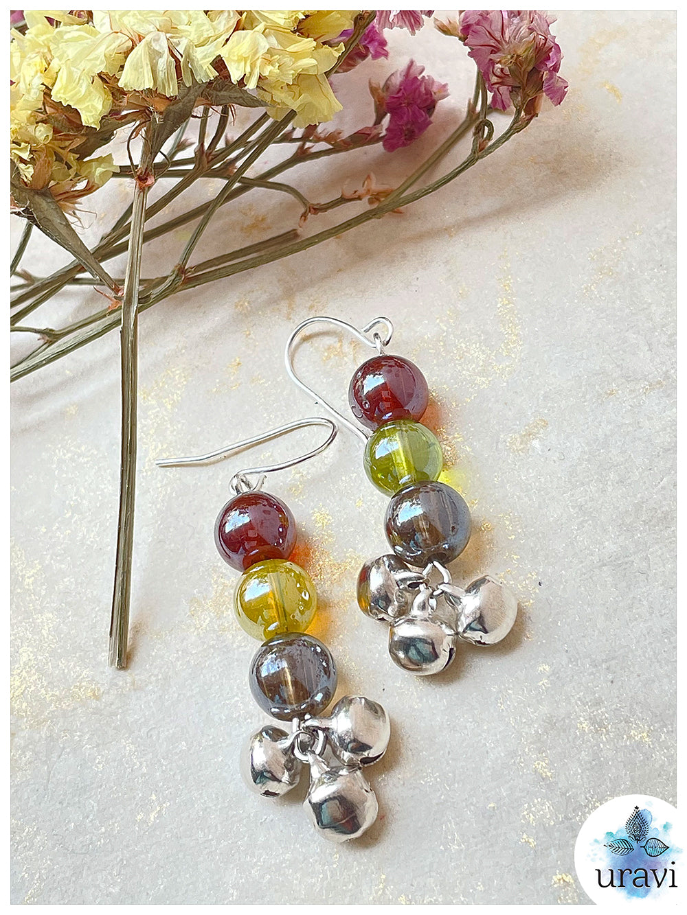 GlamGlimmer  -  Handcrafted Glass Beaded Earrings