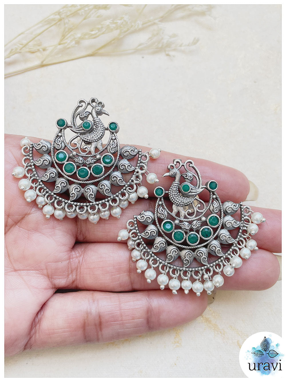 Tiara Silver Look-Alike Stud Earrings