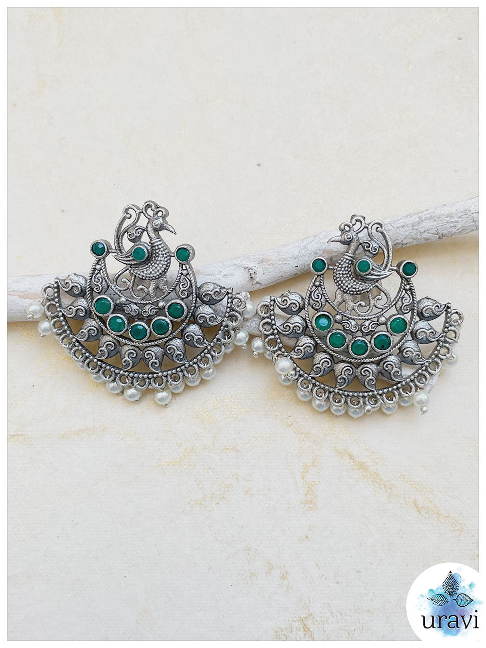Tiara Silver Look-Alike Stud Earrings