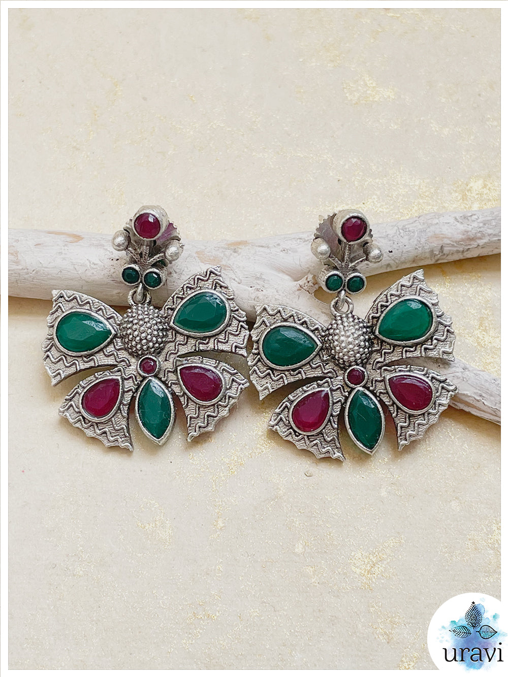 Titli  - Sliver Look Alike Dangler Earring