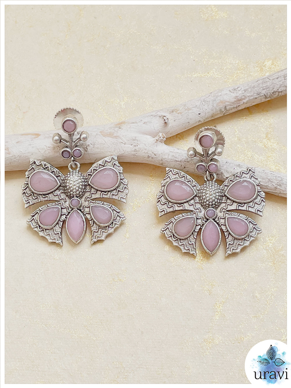 Titli  - Sliver Look Alike Dangler Earring