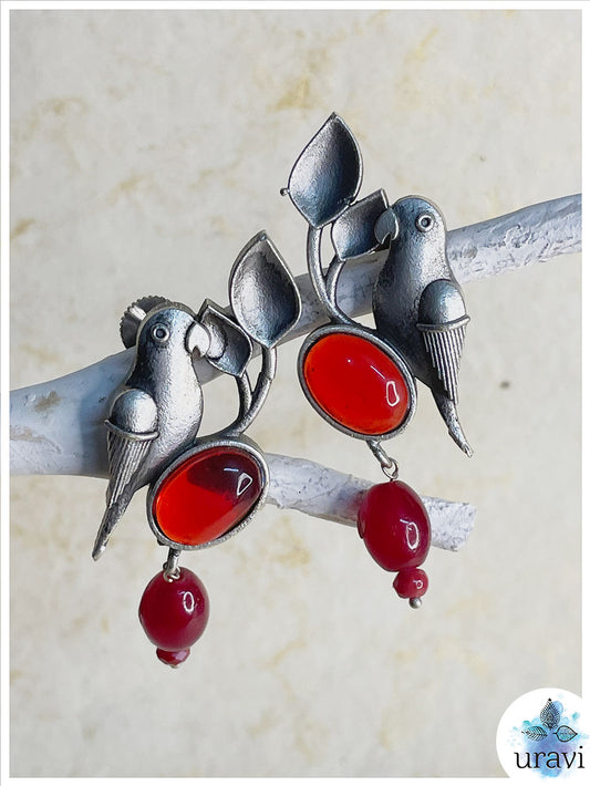 Maina Silver Look-Alike Dangler Earrings