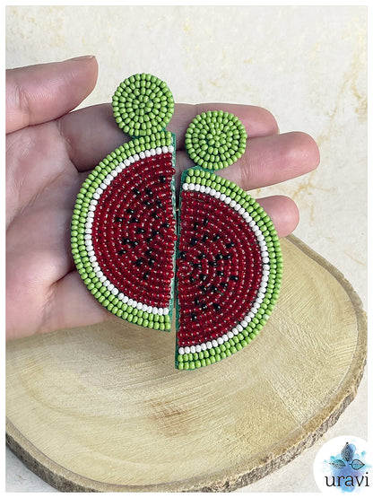 MelonDrops Handmade Beaded Earrings