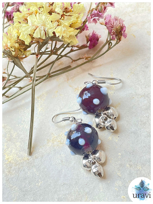 CherryTwist -  Handcrafted Glass Beaded Earrings