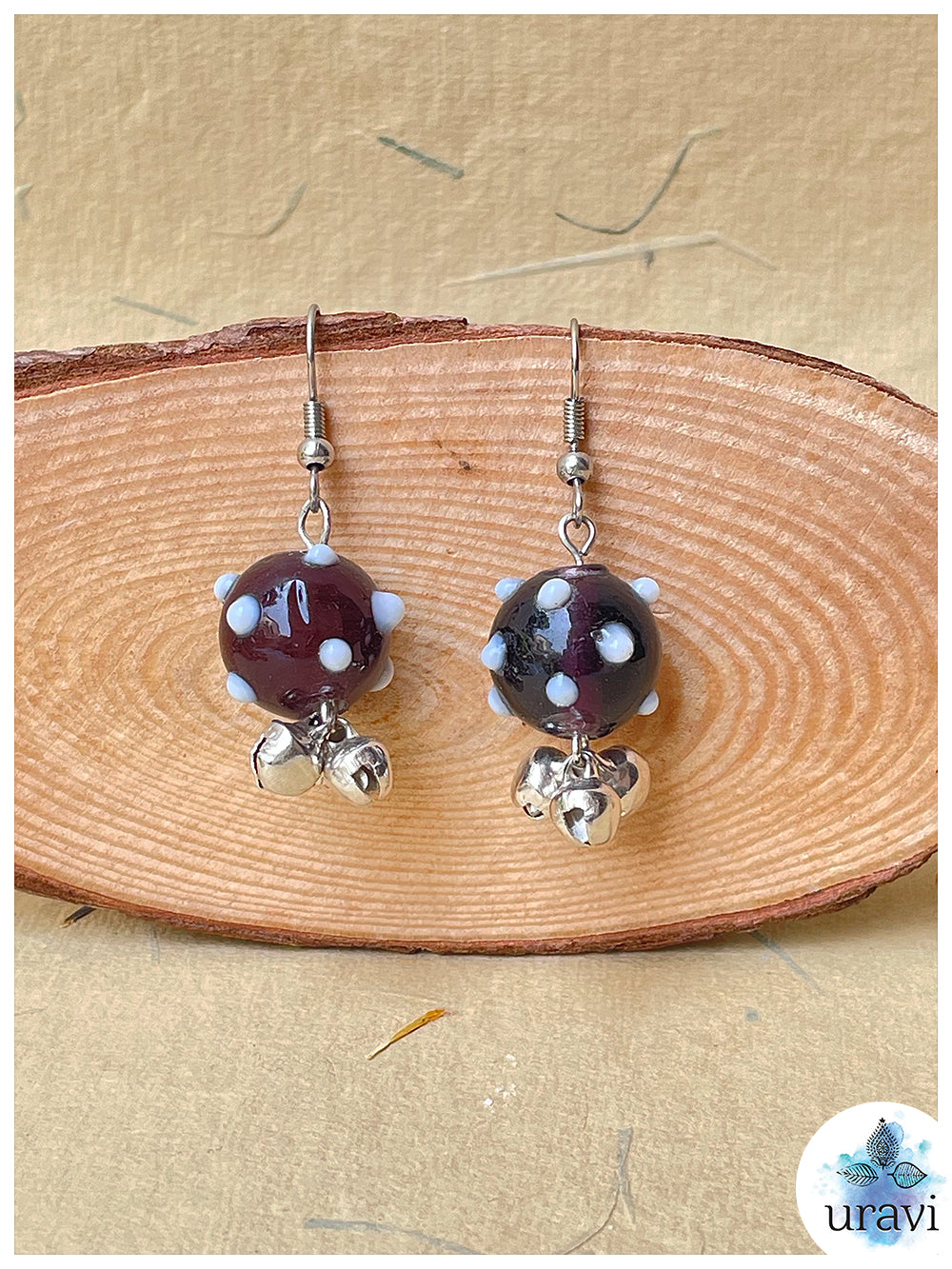 CherryTwist -  Handcrafted Glass Beaded Earrings