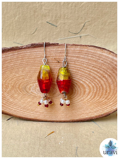 SunshineSpark -  Handcrafted Glass Beaded Earrings